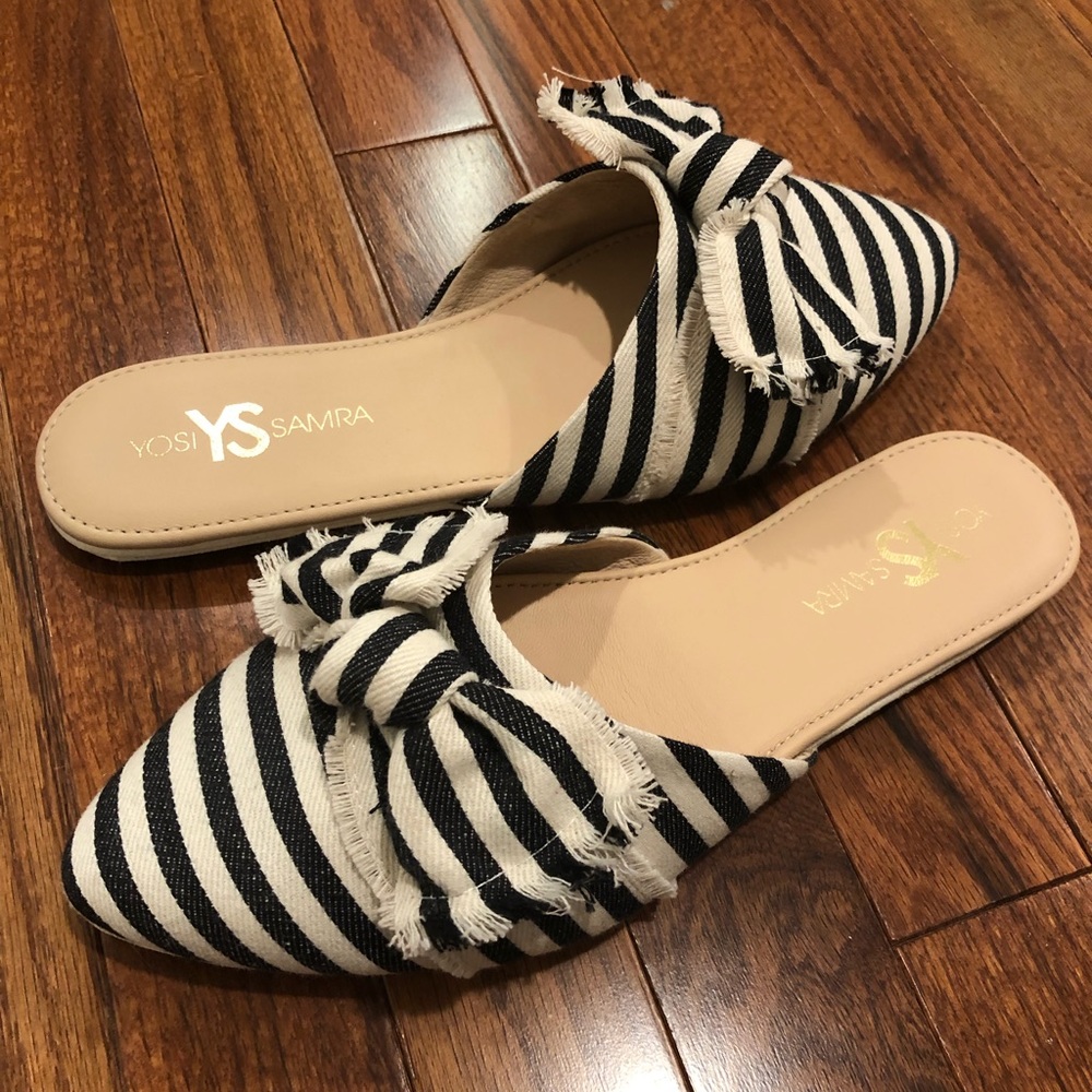 Yosi Samra open stripped loafer